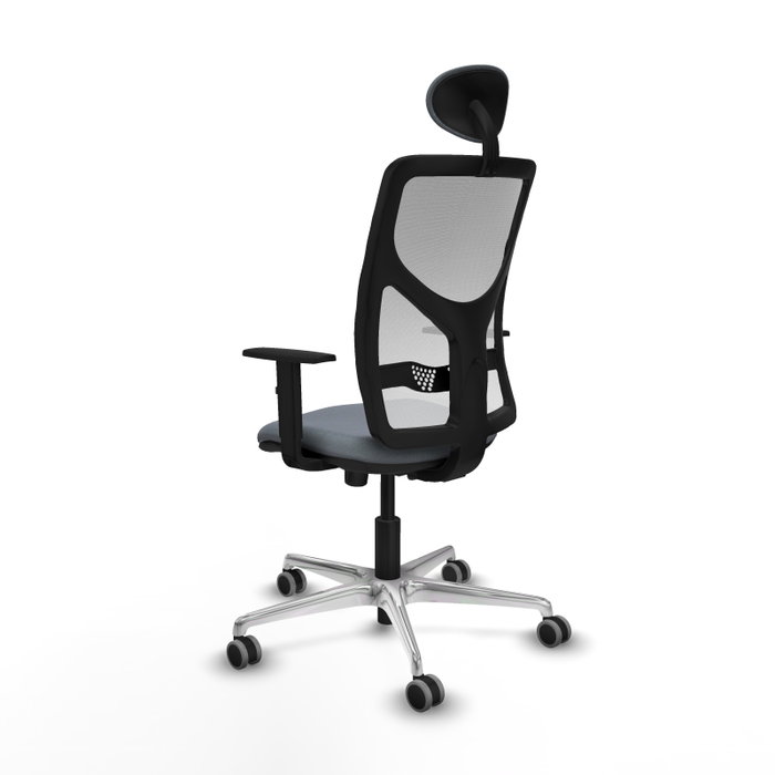 PIQUERAS Y CRESPO Silla de oficina Motilla con mecanismo Sincro, Gris y Blanco
