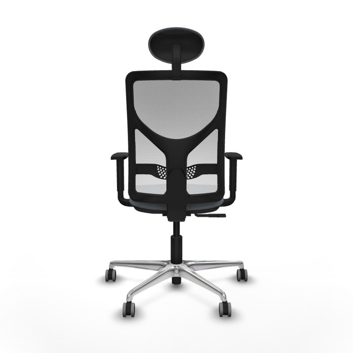 PIQUERAS Y CRESPO Silla de oficina Motilla con mecanismo Sincro, Gris y Blanco