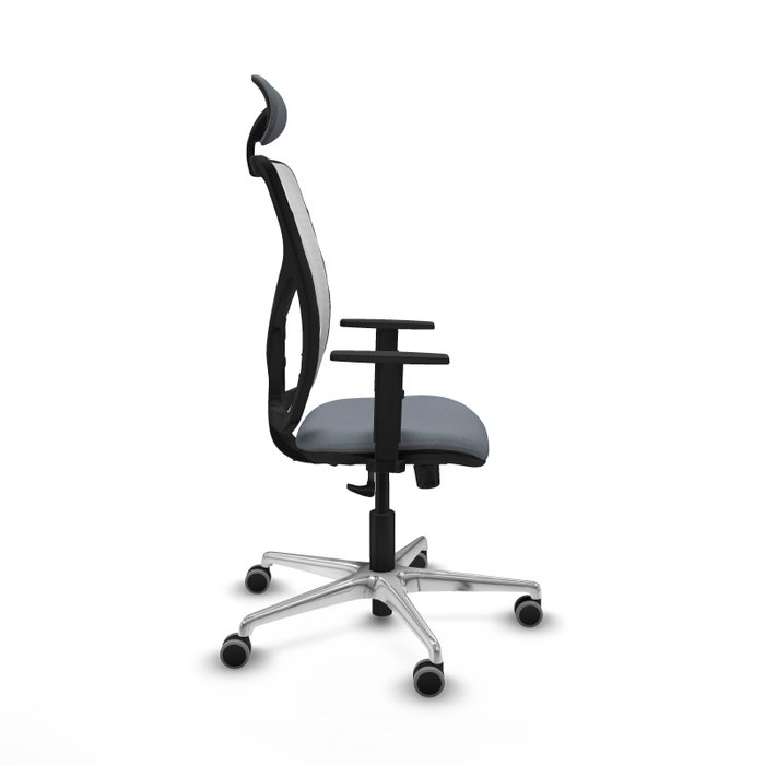 PIQUERAS Y CRESPO Silla de oficina Motilla con mecanismo Sincro, Gris y Blanco