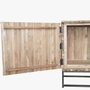 DKD Home Decor Buffet de Teca Reciclada Cubic con 2 Puertas y 2 Cajones