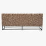 DKD Home Decor Buffet de Teca Reciclada Cubic con 2 Puertas y 2 Cajones