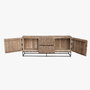 DKD Home Decor Buffet de Teca Reciclada Cubic con 2 Puertas y 2 Cajones