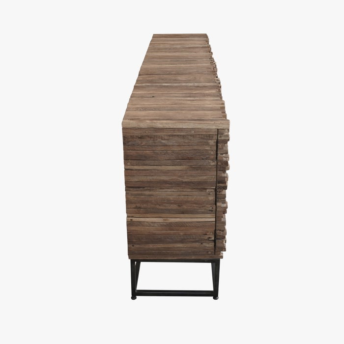 DKD Home Decor Buffet de Teca Reciclada Cubic con 2 Puertas y 2 Cajones DKD Home Decor Buffet de Teca Reciclada Cubic con 2 Puertas y 2 Cajones