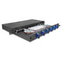 DeLOCK Caja de Empalme de Fibra Óptica de 19 Pulgadas, 1U, 6 Puertos SC Duplex OS2, Montaje en Rack, 1.5 m Cable, Negro, Metal - Referencia: Spleissbox