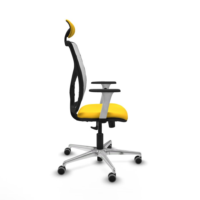 PIQUERAS Y CRESPO Silla de oficina Motilla con mecanismo Sincro, Amarillo y Blanco PIQUERAS Y CRESPO Silla de oficina Motilla con mecanismo Sincro, Amarillo y Blanco