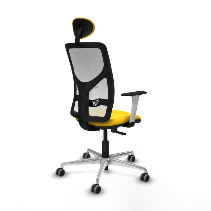 PIQUERAS Y CRESPO Silla de oficina Motilla con mecanismo Sincro, Amarillo y Blanco PIQUERAS Y CRESPO Silla de oficina Motilla con mecanismo Sincro, Amarillo y Blanco