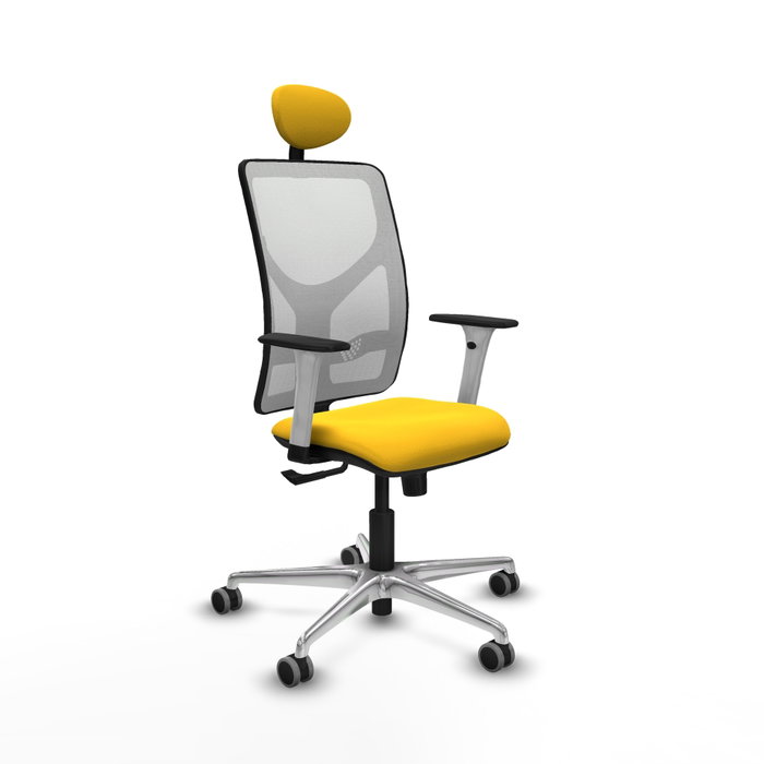 PIQUERAS Y CRESPO Silla de oficina Motilla con mecanismo Sincro, Amarillo y Blanco PIQUERAS Y CRESPO Silla de oficina Motilla con mecanismo Sincro, Amarillo y Blanco