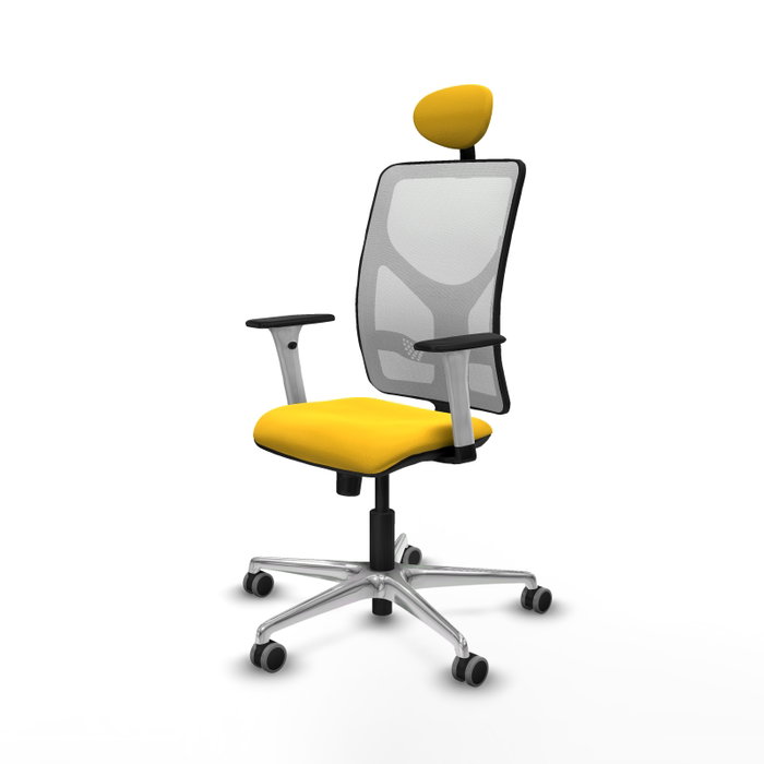 PIQUERAS Y CRESPO Silla de oficina Motilla con mecanismo Sincro, Amarillo y Blanco PIQUERAS Y CRESPO Silla de oficina Motilla con mecanismo Sincro, Amarillo y Blanco