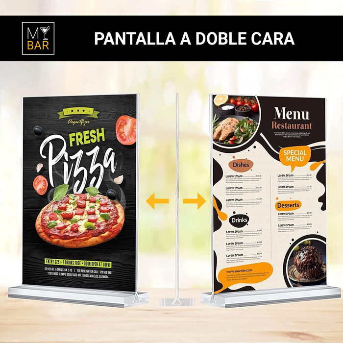 My Bar Porta Menus Sobremesa 14.8 x 21 cm (18 Unidades)