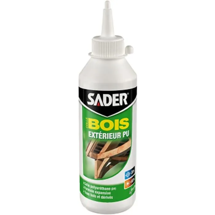 Sader 30610722 Cola para Madera Exterior Biberón Adhesivo Poliuretano D4 - 250 G Sader 30610722 Cola para Madera Exterior Biberón Adhesivo Poliuretano D4 - 250 G