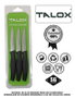 TALOX Pack de 3 Cuchillos Peladores de 90 mm con Mango Negro