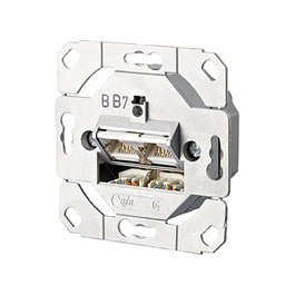 METZ CONNECT Panel de Pared Categoría 6A UP0 E-DAT C6A, 2 Puertos RJ-45, Aluminio