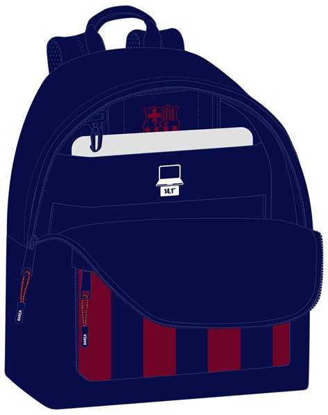 Mochila para Portátil F.C. Barcelona 24/25 Granate Azul marino 31 x 41 x 16 cm 14,1"