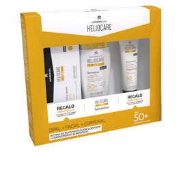 Heliocare 360 Sensation SPF50+ Estuche 3 Piezas con Cápsulas y Protector Solar Facial de Alta Protección UVB, UVA, Luz Visible e Infrarrojos
