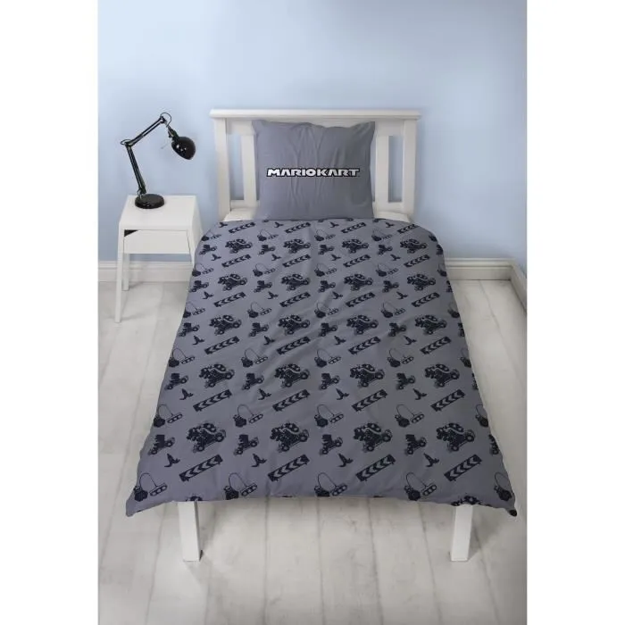 Mario Bros Juego de Cama Mario vs Bowser Microfibra 1 Funda Nórdica 140 x 200 cm + 1 Funda de Almohada 63 x 63 cm