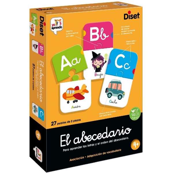 Diset Juego Educativo El Abecedario Castellano con 27 Puzzles para 4 Años