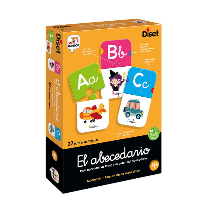 Diset Juego Educativo El Abecedario Castellano con 27 Puzzles para 4 Años