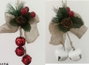 DKD Home Decor Colgante Navidad Tradicional Metal PVC Rojo Blanco 24 Unidades 3 x 21 x 12.5 cm