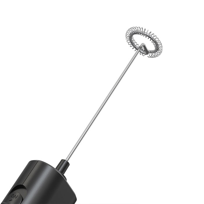 Edm Espumador de leche eléctrico negro con varilla de acero inoxidable 304