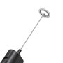 Edm Espumador de leche eléctrico negro con varilla de acero inoxidable 304
