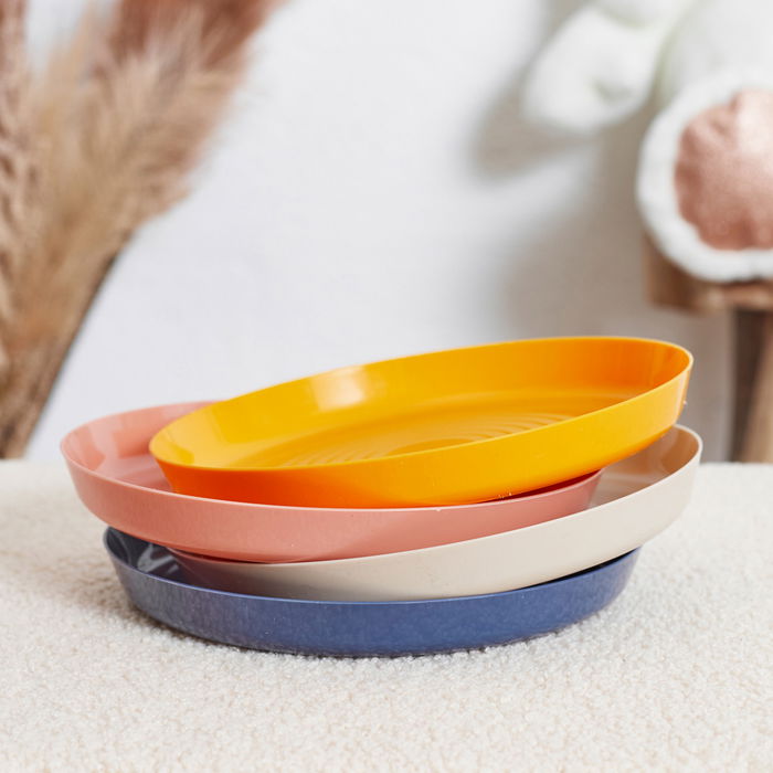 Tom et Zoe Juego de 4 Platos para Bebé Puericultura Polipropileno Diámetro 18,5 cm