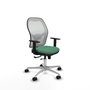 PIQUERAS Y CRESPO Silla de oficina Jorquera con mecanismo Sincro/Traslack Verde esmeralda y Blanco