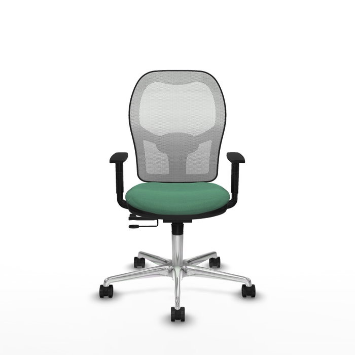 PIQUERAS Y CRESPO Silla de oficina Jorquera con mecanismo Sincro/Traslack Verde esmeralda y Blanco PIQUERAS Y CRESPO Silla de oficina Jorquera con mecanismo Sincro/Traslack Verde esmeralda y Blanco