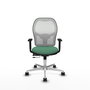 PIQUERAS Y CRESPO Silla de oficina Jorquera con mecanismo Sincro/Traslack Verde esmeralda y Blanco