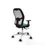 PIQUERAS Y CRESPO Silla de oficina Jorquera con mecanismo Sincro/Traslack Verde esmeralda y Blanco