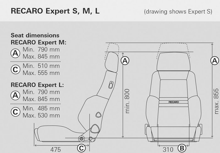 Recaro RC043000669 Asiento Expert Expert S Lt-F Negro Piel Artificial Piloto&Copiloto