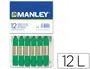 Manley Lápices de cera unicolor verde natural n.21 caja de 12 unidades