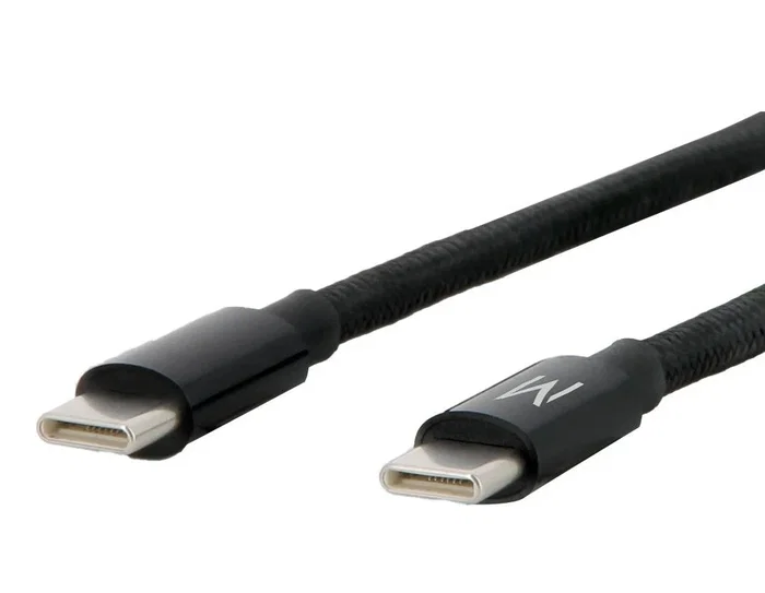 Mobilis 001389 Cable USB C a USB C - 1 Metro - USB 2.0 - Carga Rápida 100W - Negro