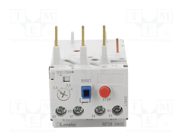 LOVATO ELECTRIC Relé térmico RF38 2,5÷4A con agarres de tornillo LOVATO ELECTRIC Relé térmico RF38 2,5÷4A con agarres de tornillo