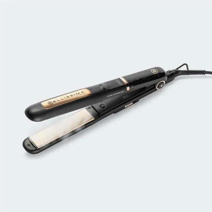Bellissima My Pro Steam B28 100 Plancha de Vapor con 3 Temperaturas para Protección y Brillo, Apto para Todo Tipo de Cabello