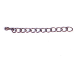 Innspiro Extensión de cadena metálica cobrizo envejecido 50mm, 2u. (Pack de 2)