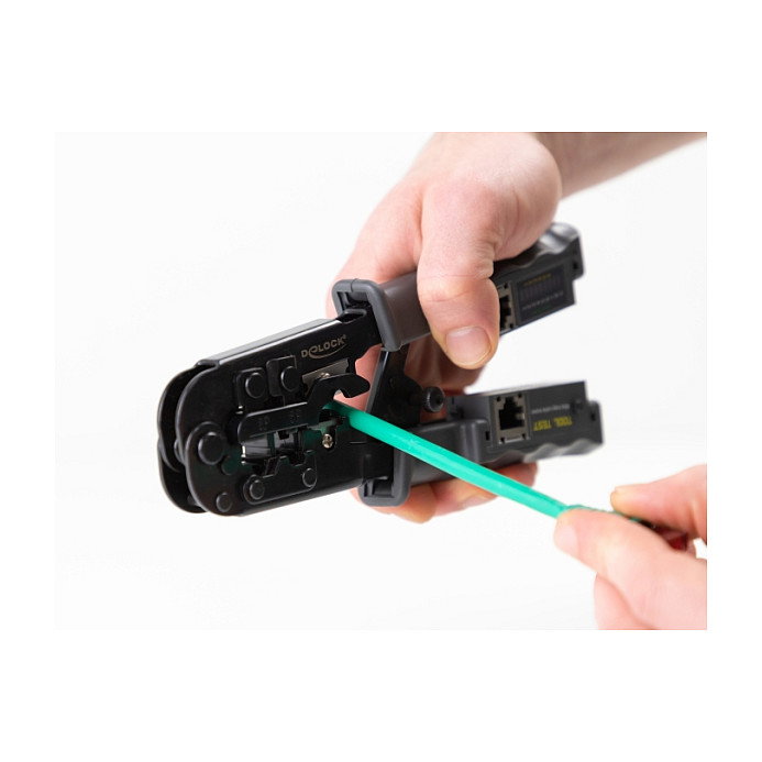 DeLOCK 90510 Cable Crimper con pelador y comprobador de red DeLOCK 90510 Cable Crimper con pelador y comprobador de red