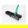 DeLOCK Crimpzange, Herramienta de Prensa para Conectores RJ45 RJ12 RJ11 RJ10 con Abisolierer y Tester de Red, 8P 6P 4P, Combinada, Negro y Verde