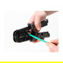 DeLOCK Crimpzange, Herramienta de Prensa para Conectores RJ45 RJ12 RJ11 RJ10 con Abisolierer y Tester de Red, 8P 6P 4P, Combinada, Negro y Verde