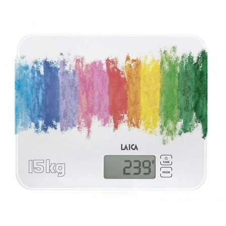 BÁSCULA DE COCINA LAICA KS4015 - PANTALLA TÁCTIL - HASTA 15KG - PRECISIÓN 1G