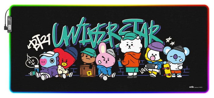 BT21 LED XXL Alfombrilla de Ratón 90 x 40 cm