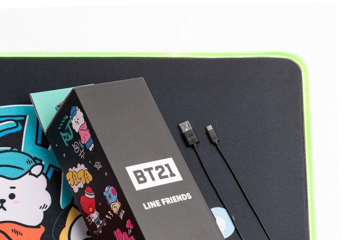BT21 LED XXL Alfombrilla de Ratón 90 x 40 cm