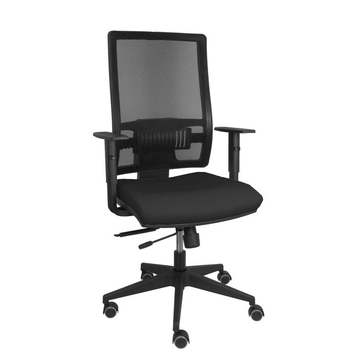 PIQUERAS Y CRESPO Silla Horna con Mecanismo Sincro/Traslack y Tejido Bali Negro