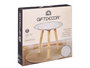 Giftdecor Mesa Madera Decoracion Espiral 40 cm x 39 cm x 40 cm Blanco y Madera (Set de 6)