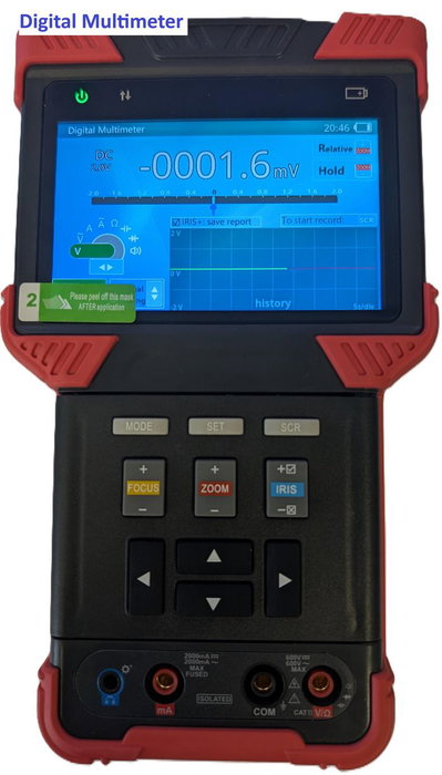 Ernitec Probador Monitor para Cámaras 4" 4K, Compatible con HDCVI/AHD/TVI/CVBS/IP/ONVIF, con Funciones de Probador WiFi, TDR, Multímetro y PoE+