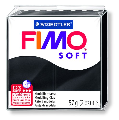 Staedtler Fimo Soft Pasta de modelar negra 57 g