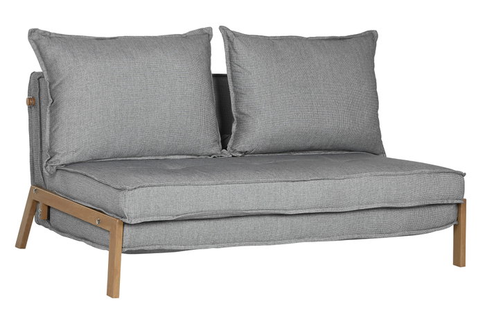 DKD Home Decor Sofá Cama de Metal y Poliéster 151x96x79
