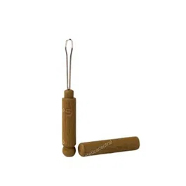 ESCURETTE Limpiador de Oídos Zero Waste Verde Caqui - Madera de Carpe y Acero Inoxidable Médico