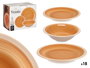Vessia Set 18 Piezas Vajilla Gres Beige Borde Plato Llano 26 cm, Plato Hondo 21.5 cm, Plato Postre 19 cm 34.5x27.5x20 cm