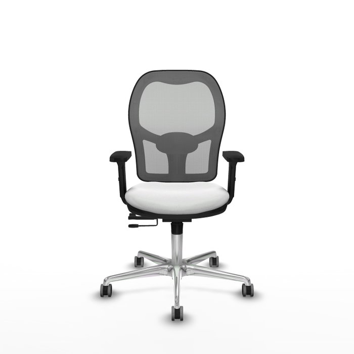 PIQUERAS Y CRESPO Silla de oficina Jorquera con mecanismo Sincro/Traslack, Gris y Blanco PIQUERAS Y CRESPO Silla de oficina Jorquera con mecanismo Sincro/Traslack, Gris y Blanco