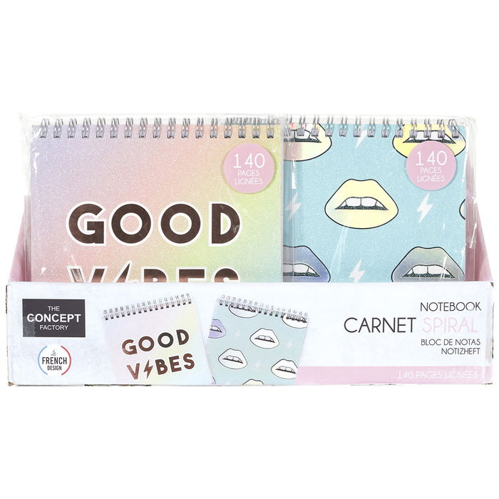 The Concept Factory Libreta Notas Rainbow 15x15 cm, Colección Good Vibes Bocas, 140 Páginas The Concept Factory Libreta Notas Rainbow 15x15 cm, Colección Good Vibes Bocas, 140 Páginas